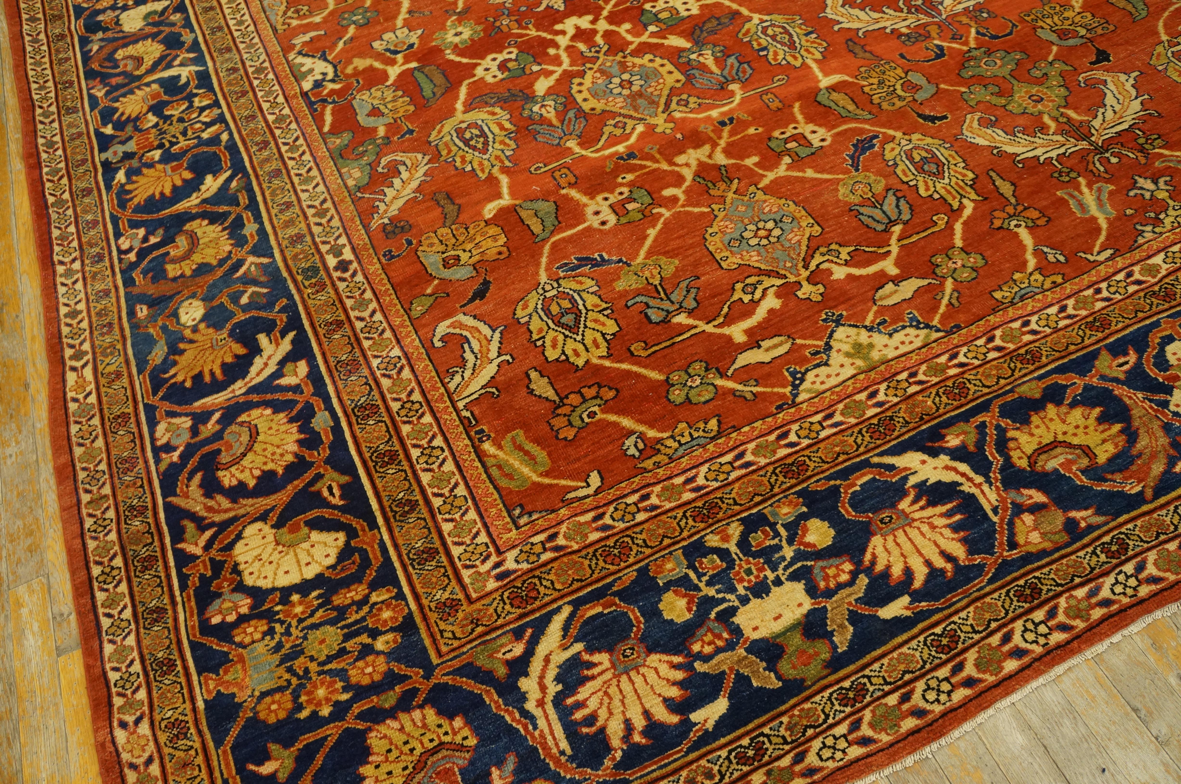 Early 20th Century Persian Sultanabad Carpet ( 11' 6'' x 12' - 350 x 365 ) For Sale 2