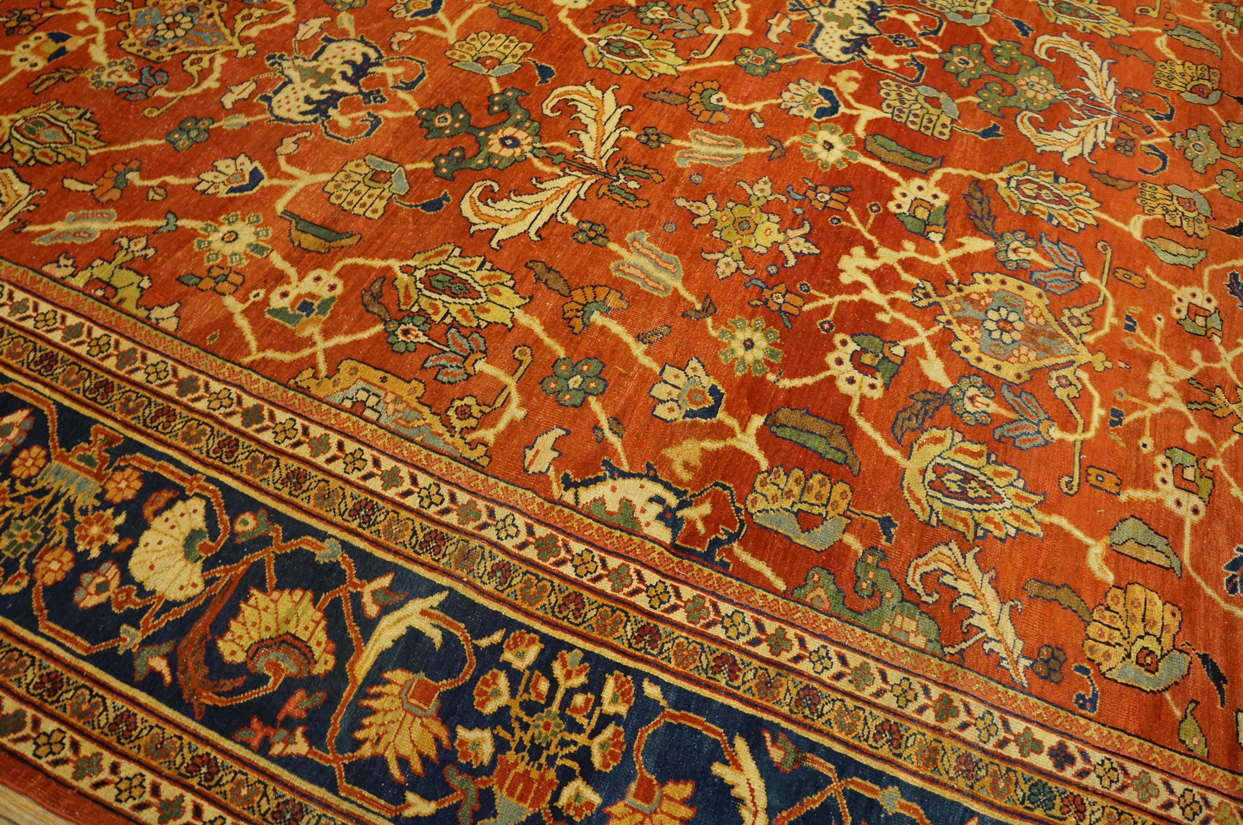 Early 20th Century Persian Sultanabad Carpet ( 11' 6'' x 12' - 350 x 365 ) For Sale 5