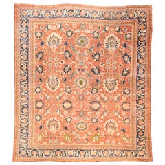 Antiker Sultanabad-Teppich 13'8'' x 14'6'' aus Sultanabad