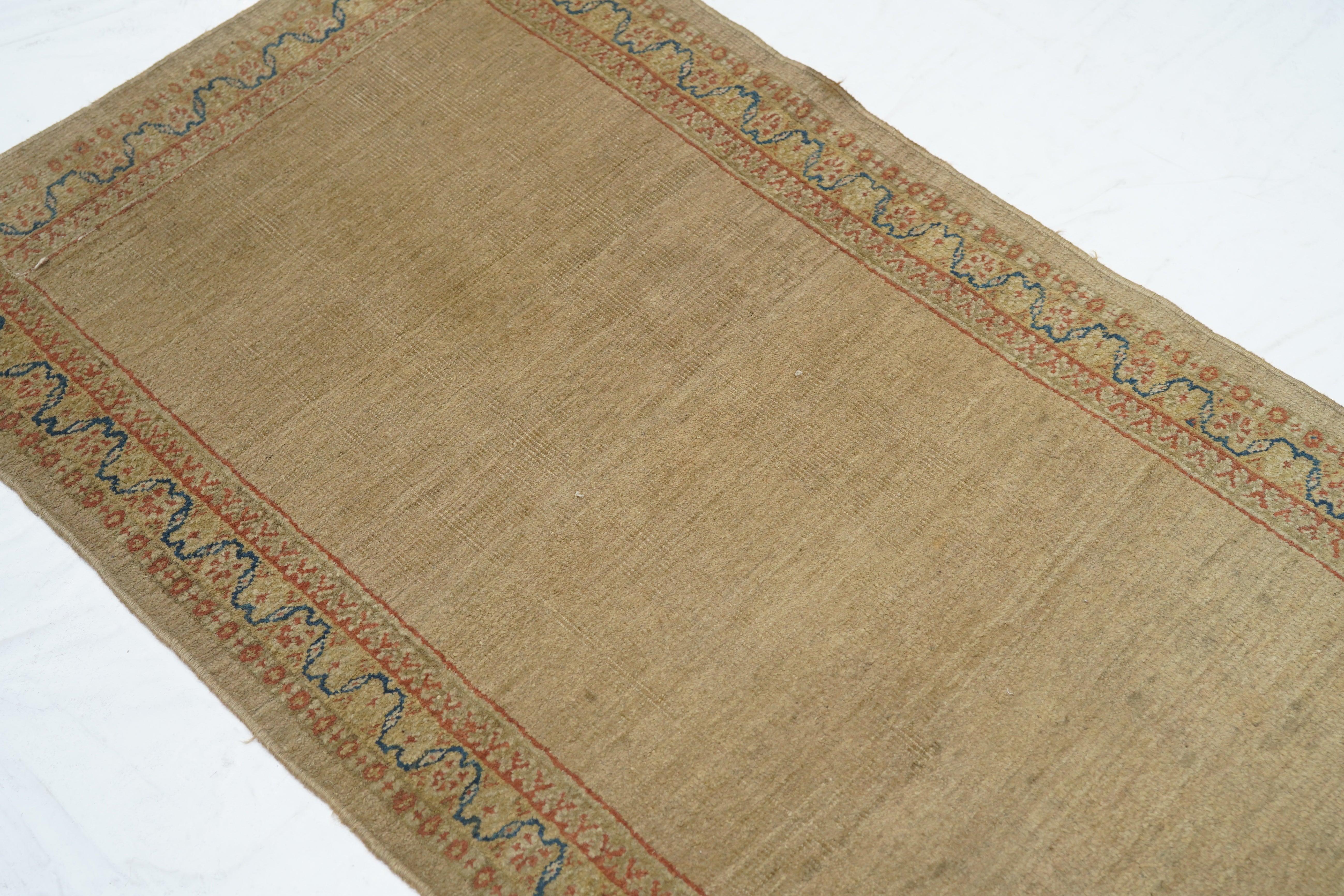 Wool Antique Sultanabad Rug 2'8'' x 6'0'' For Sale