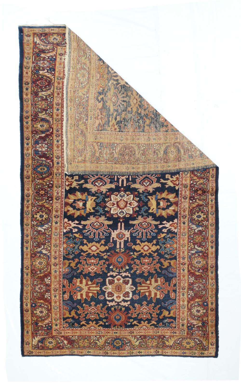 Antiker Sultanabad-Teppich 3'11'' x 6'10''.