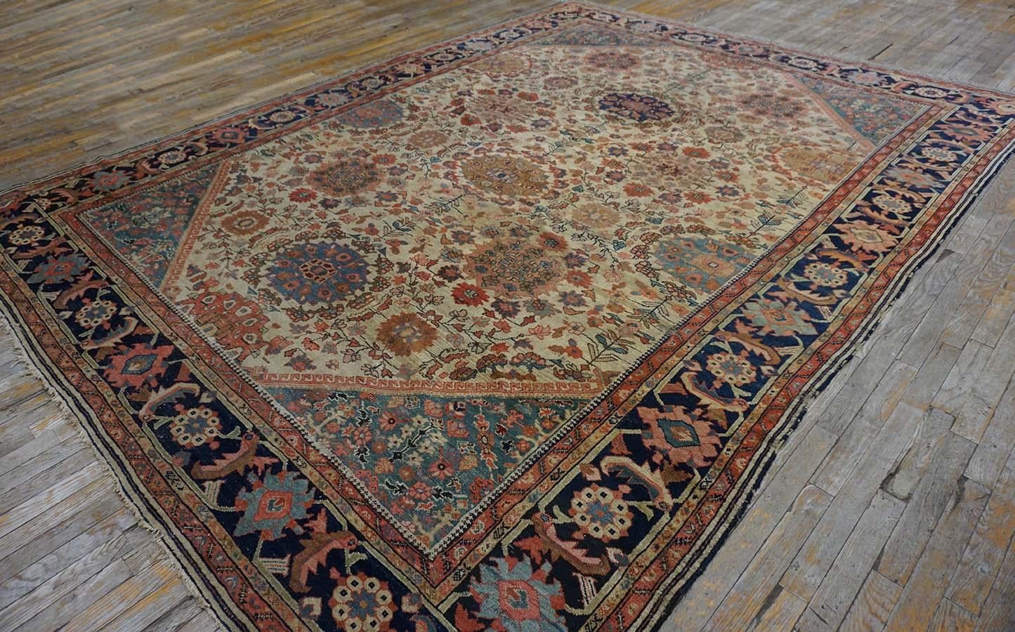 Late 19th Century 19th Century Persian Sultanabad Carpet ( 9'