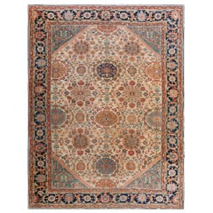 Antique 19th Century Persian Sultanabad Carpet ( 9'" x 11'10" - 275 x 360 )