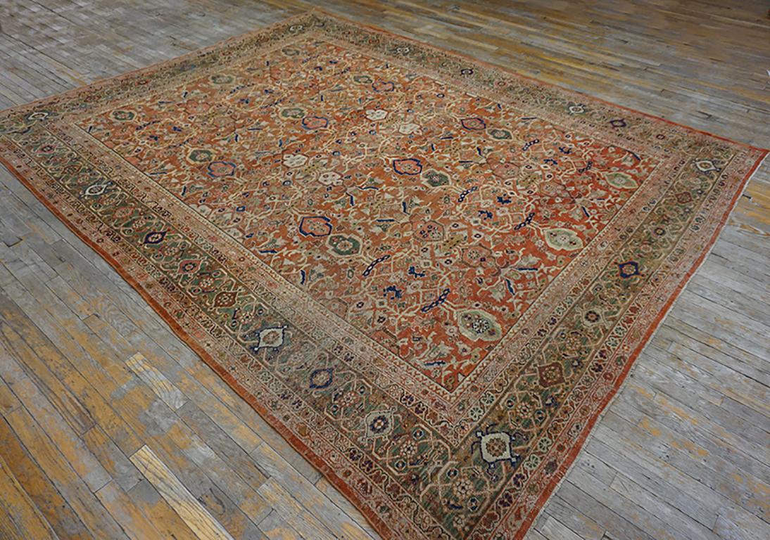 Persischer Sultanabad des frühen 20. Jahrhunderts  Teppich ( 9'' x 11''6 - 275 x 350) (Frühes 20. Jahrhundert) im Angebot