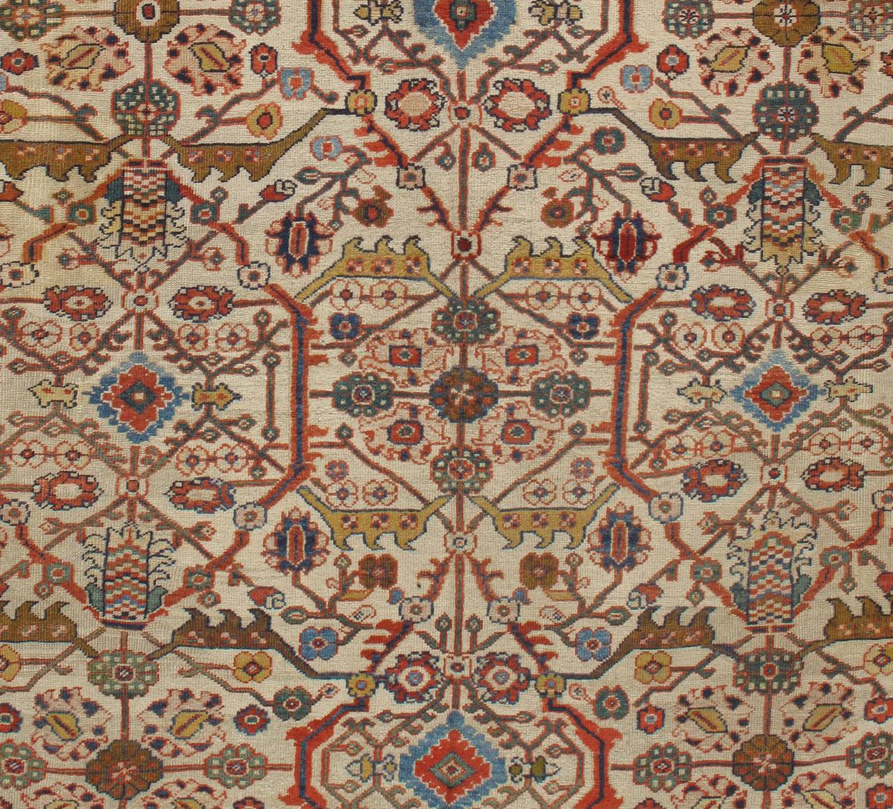 Persian Antique Sultanabad Rug Carpet, circa 1890  8'4 x 13'4