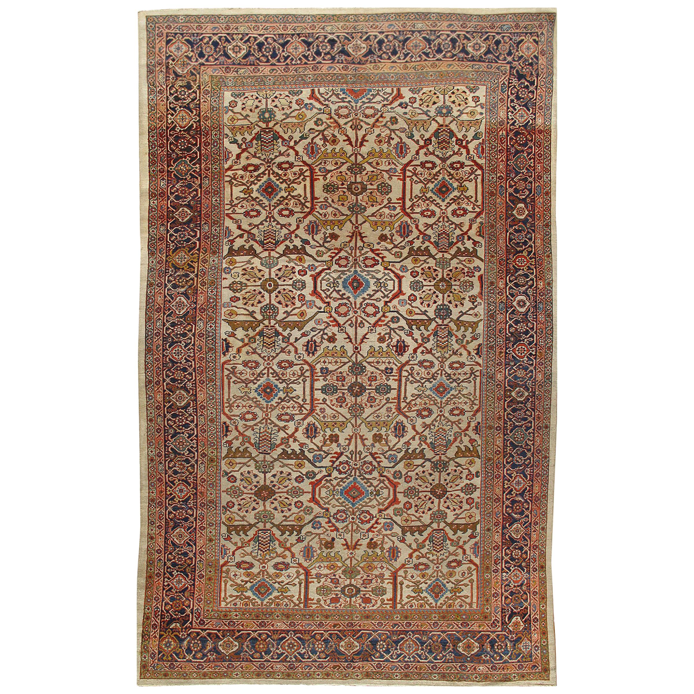 Antique Sultanabad Rug Carpet, circa 1890  8'4 x 13'4