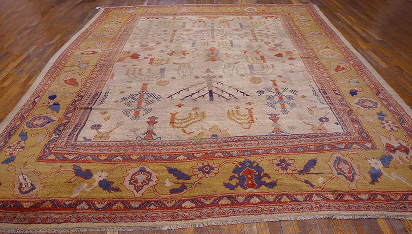 Hand-Knotted 19th Century  Persian Ziegler Sultanabad Carpet ( 10' x 12'3