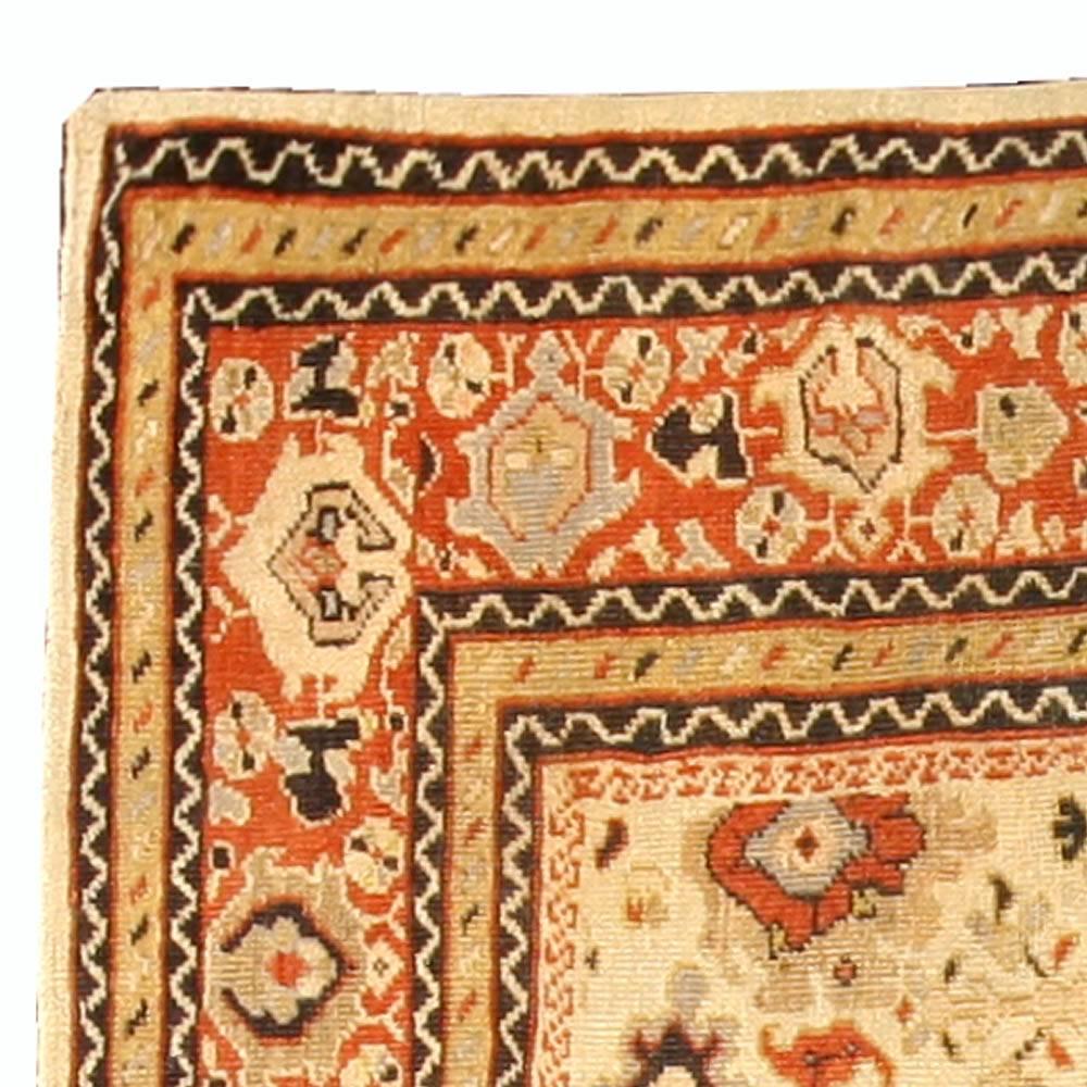 Authentic 19th Century Sultanabad Handmade Wool Rug For Sale 2