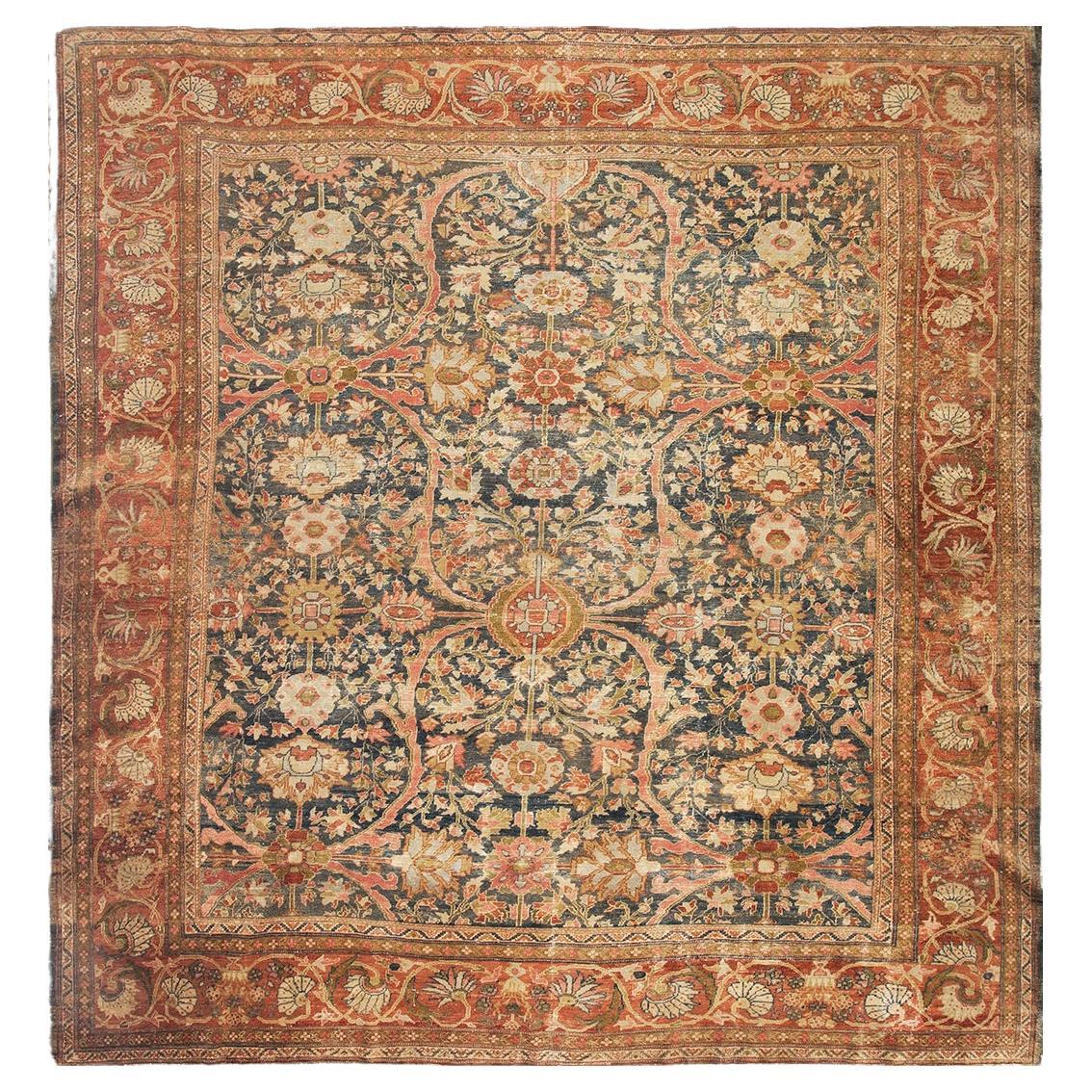 19th Century Persian Sultanabad Carpet ( 9'6" x 10' - 290 x 310 ) For Sale