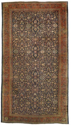 Oversized Antique Persian Sultanabad Rug, Hotel Lobby Size Carpet