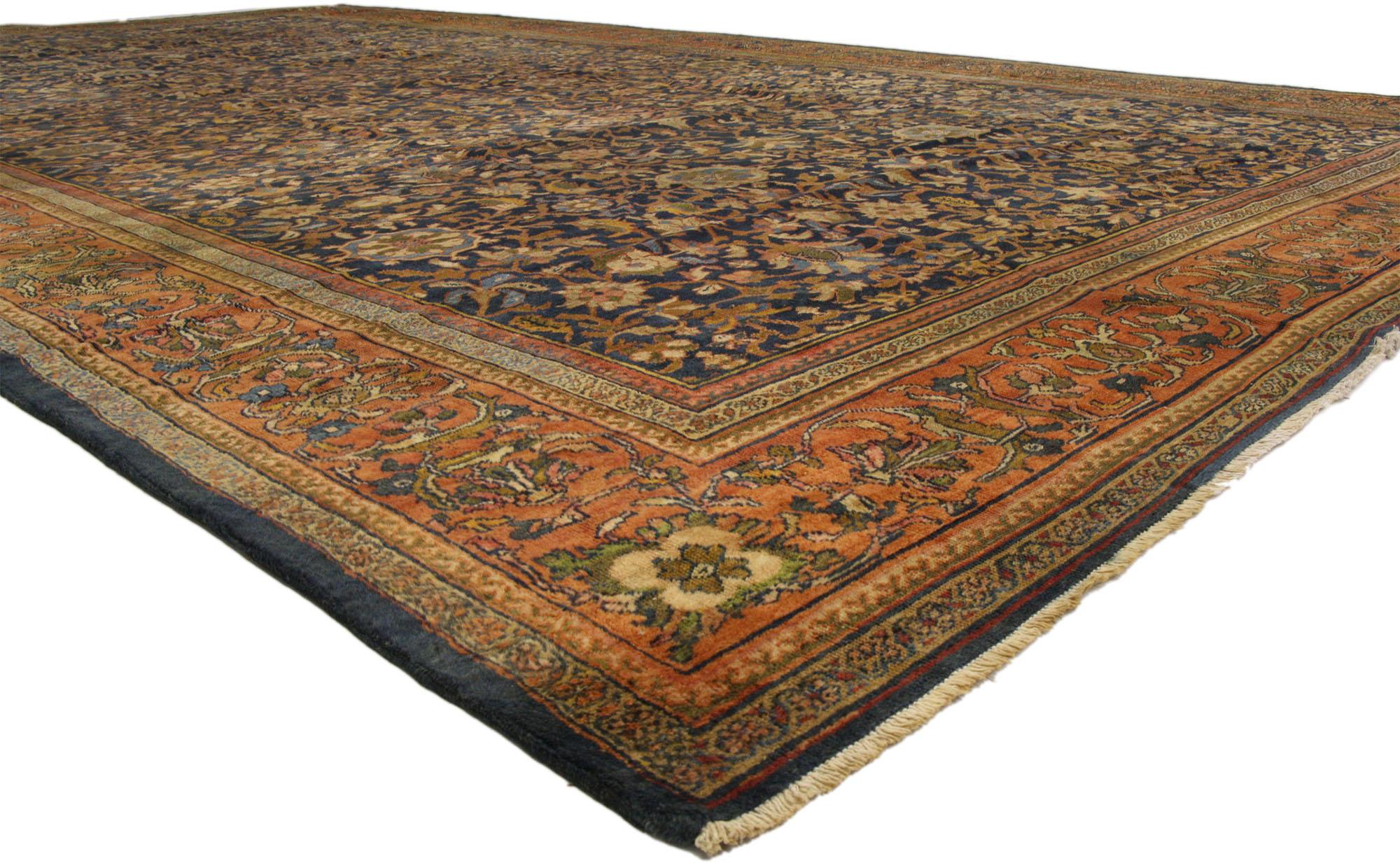 20th Century Oversized Antique Persian Sultanabad Rug, Hotel Lobby Size Carpet For Sale