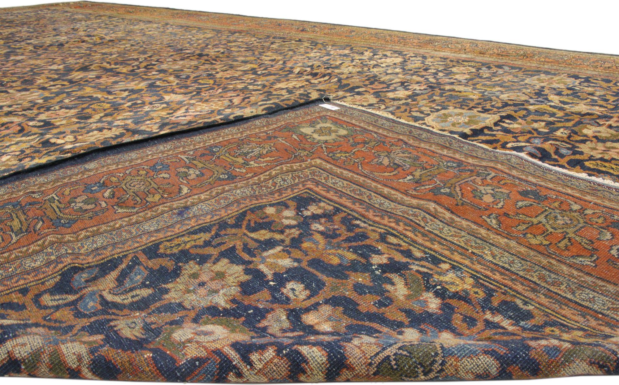 Antiker persischer Sultanabad Hotel Teppich in Lobby Größe  (Wolle) im Angebot
