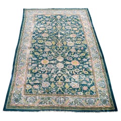 Antique Sultanabad Ziegler Carpet Ivory Border, 1890