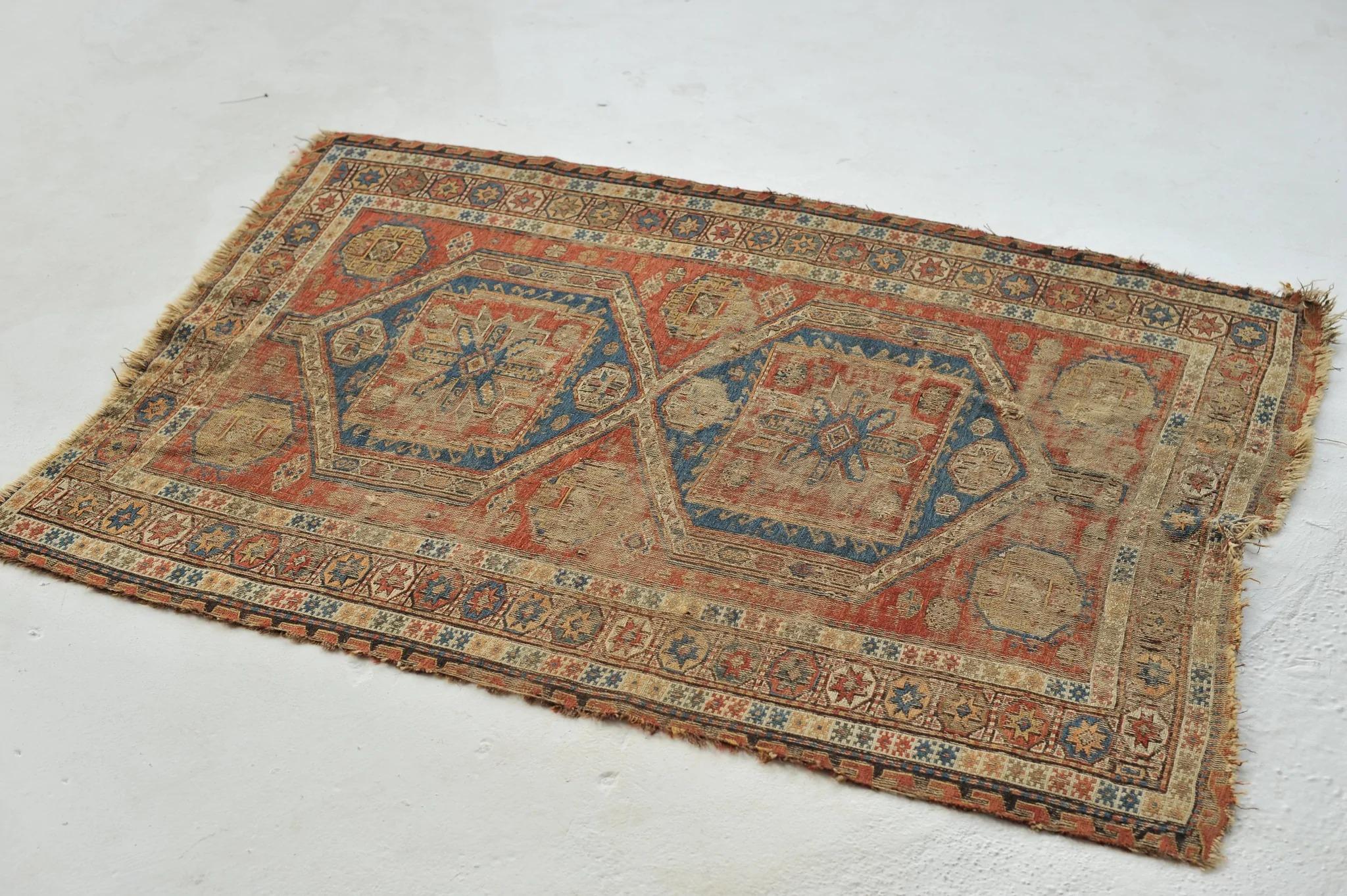 Antique Sumac Worn, Distressed and Character-Rich Rug

About: Older than you think, perhaps turn of the century or even last quarter of the 19th century - this piece dazzles our eyes with its patina and charm - so much character from pieces this