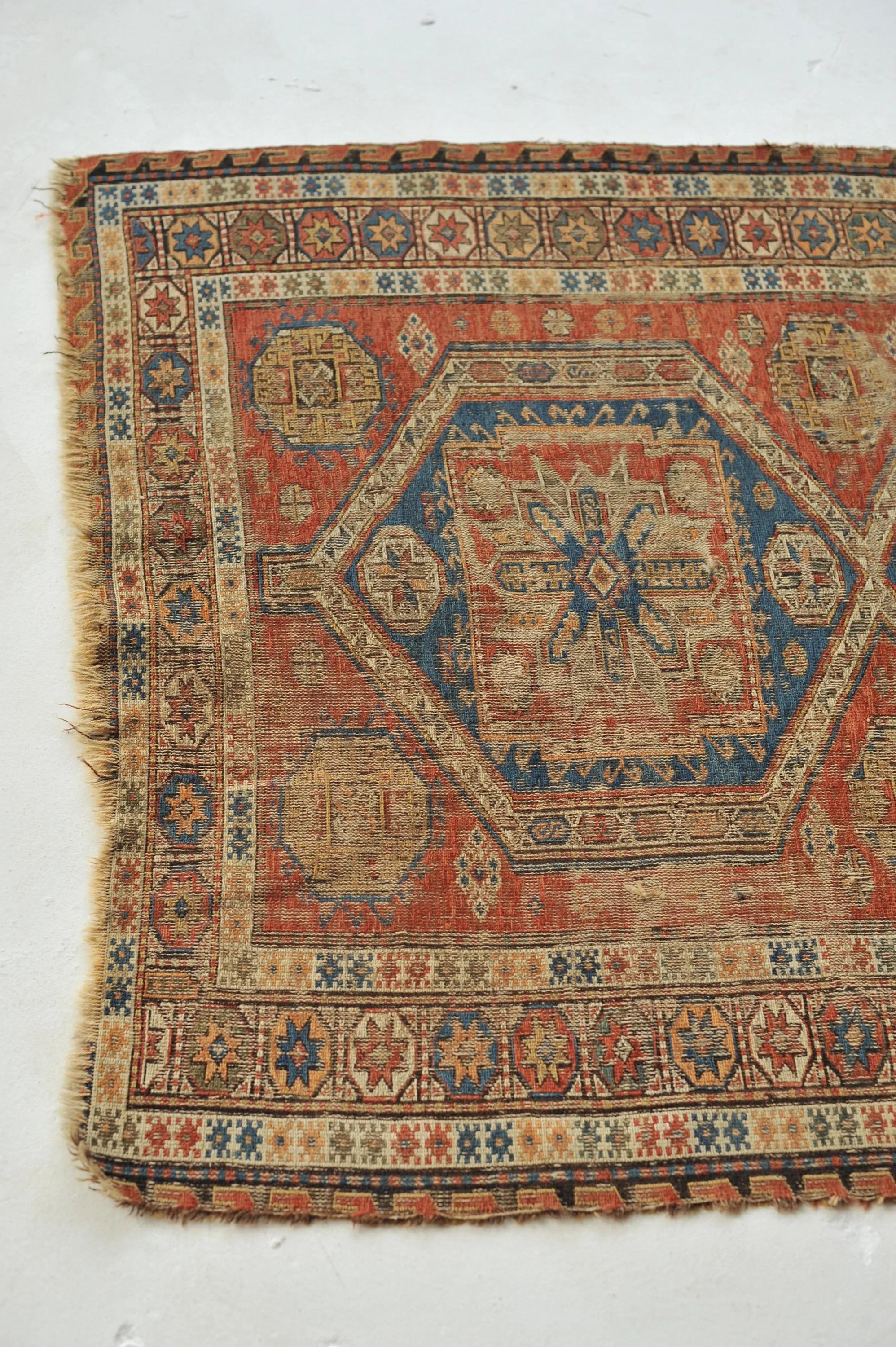 20th Century Antique Sumac Character-Rich Rug, c.1900's For Sale