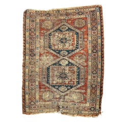 Antiker, charakterstarker Sumac-Teppich, um 1900''s