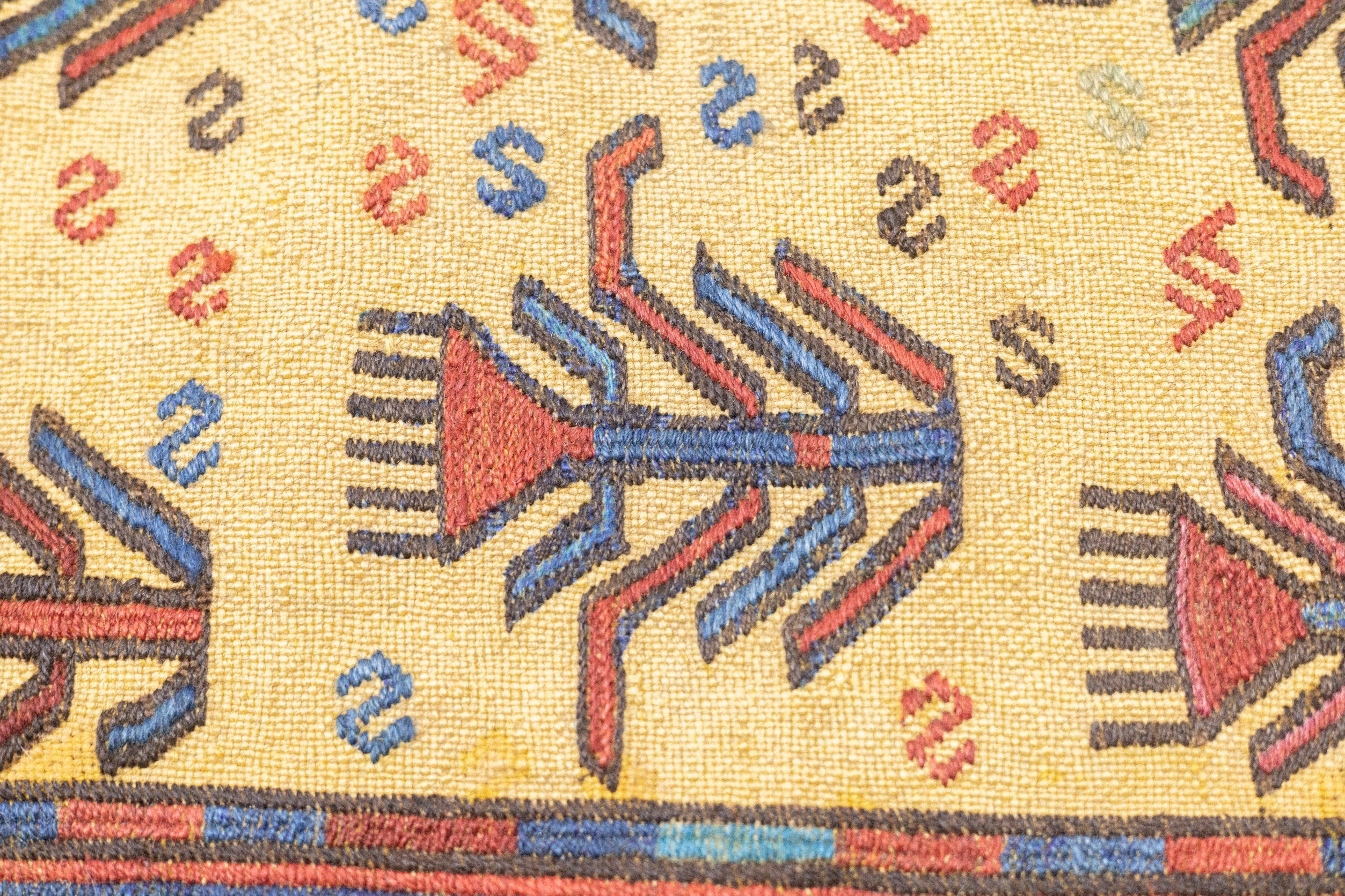 Antique Sumak Rug 3'4'' x 5'4'' For Sale 4