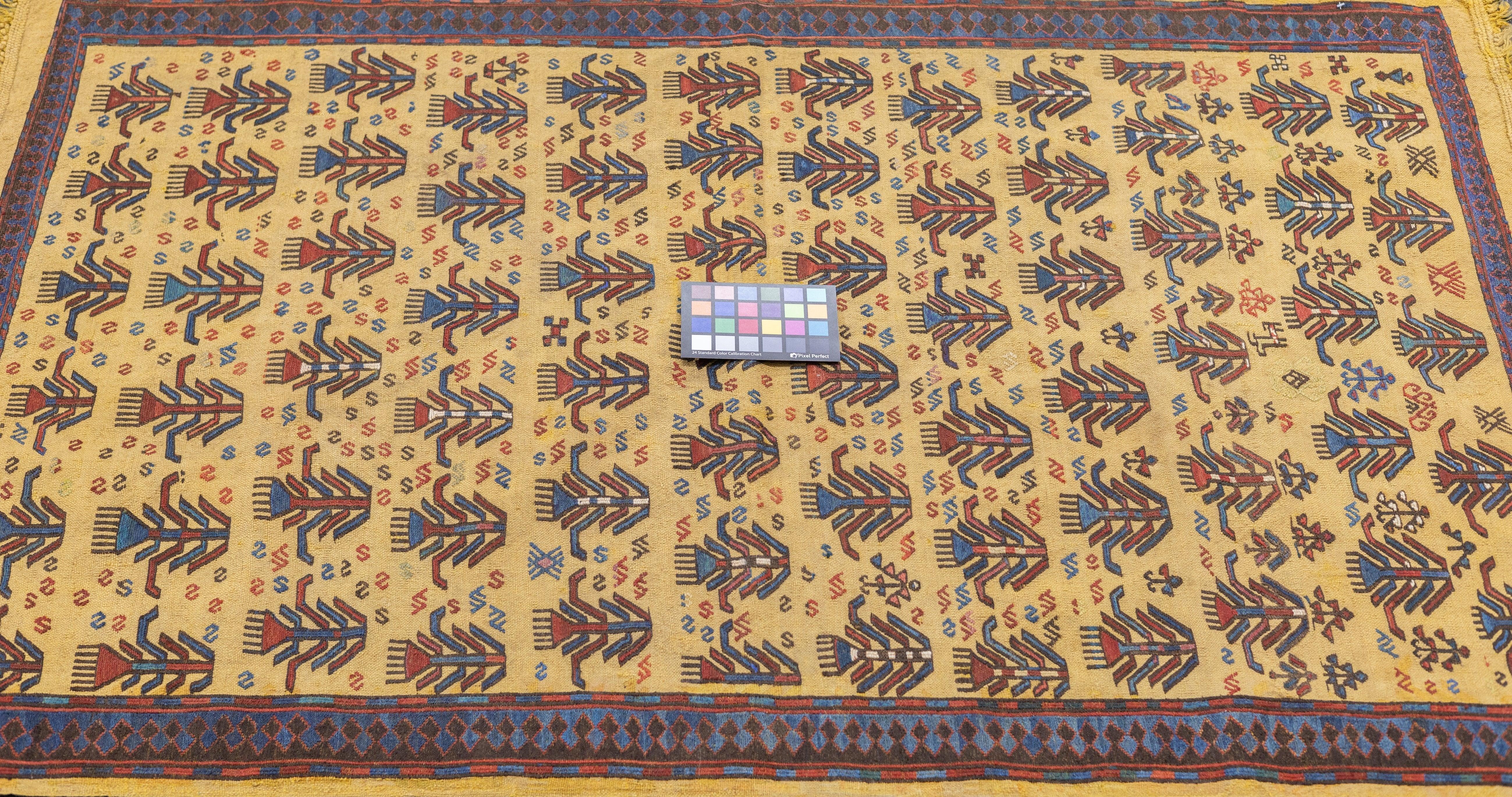 Antique Sumak Rug 3'4'' x 5'4'' For Sale 5