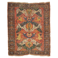 Antique Sumakh Dragon Rug - 19th Century Kuba Dragon Sumakn Rug, Antique Rug