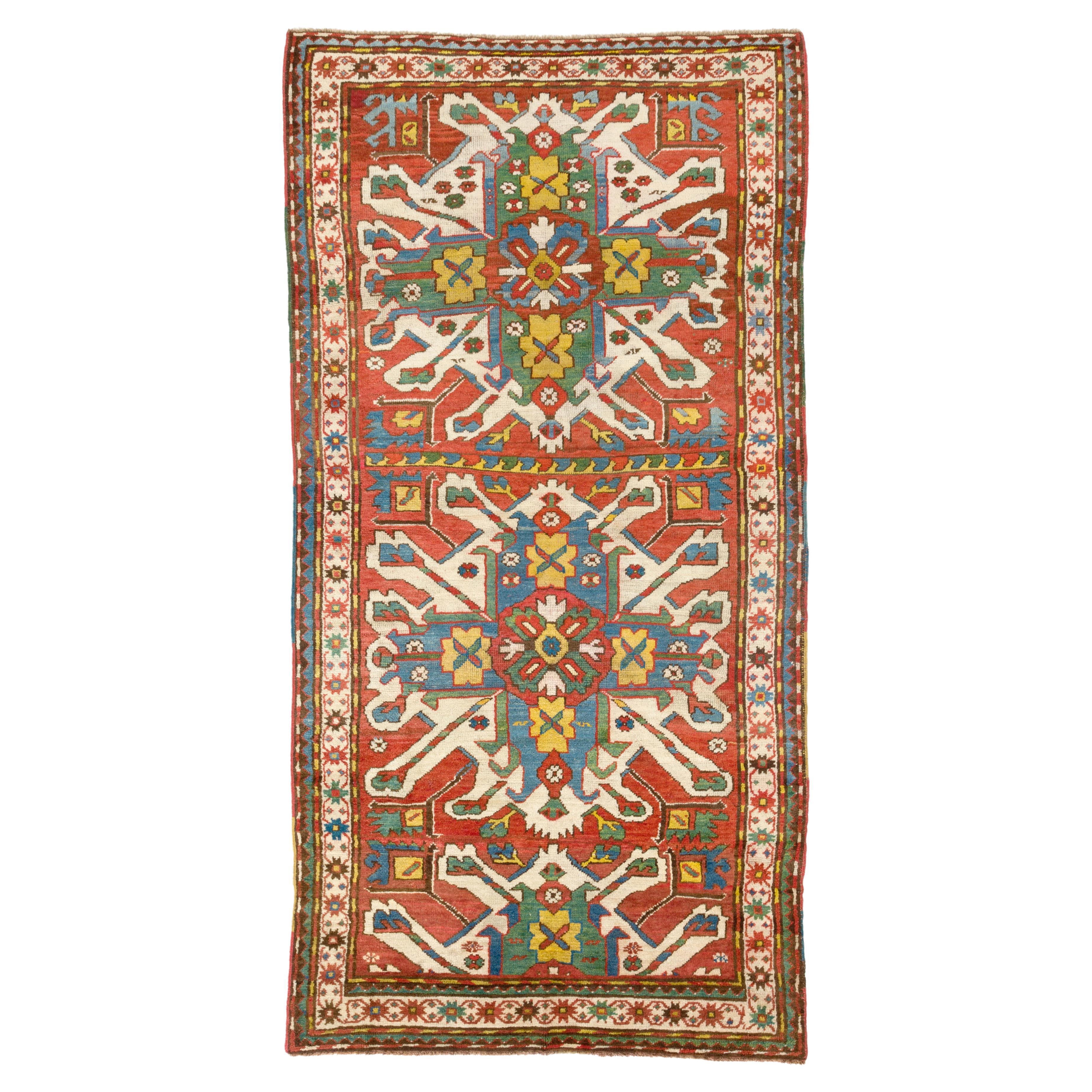 Antiker „Sunburst“- oder „Eagle Kazak“-Teppich. Chelaberd, Karabagh, Südkaukasus im Angebot