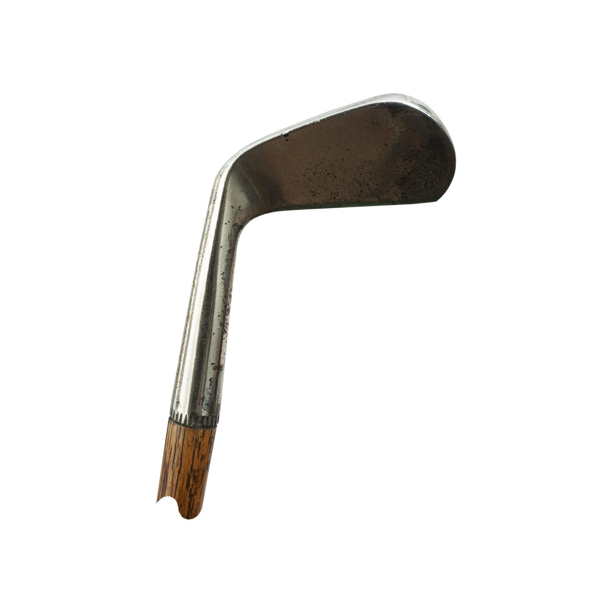 Antique Charles L. Millar golf walking stick, Glasgow.
A desirable walking cane with the handle in the shape of a diamond back golf club head made by Charles L. Millar, Glasgow. The gentleman's walking stick has an iron club head handle stamped