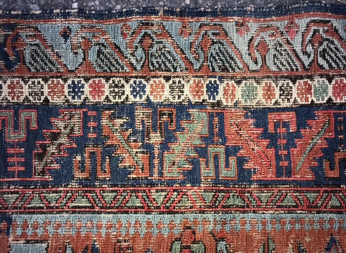 ANTIGUA Magnífica alfombra oriental caucásica de 1900 - RR2753  REBAJAS 20  OFF siglo XX en venta