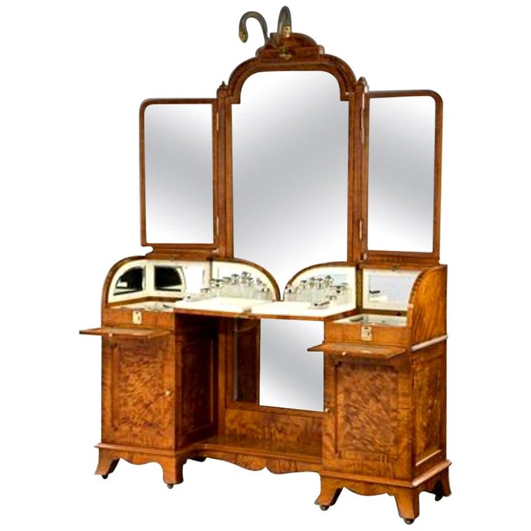 retro dressing tables for sale Antique Superb Exhibition Quality Silver Fitted Dressing Table