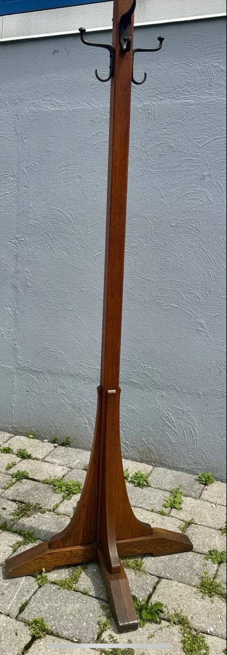 Antique SUPERB L&J Stickley Costumer Coat Rack - W7889 3