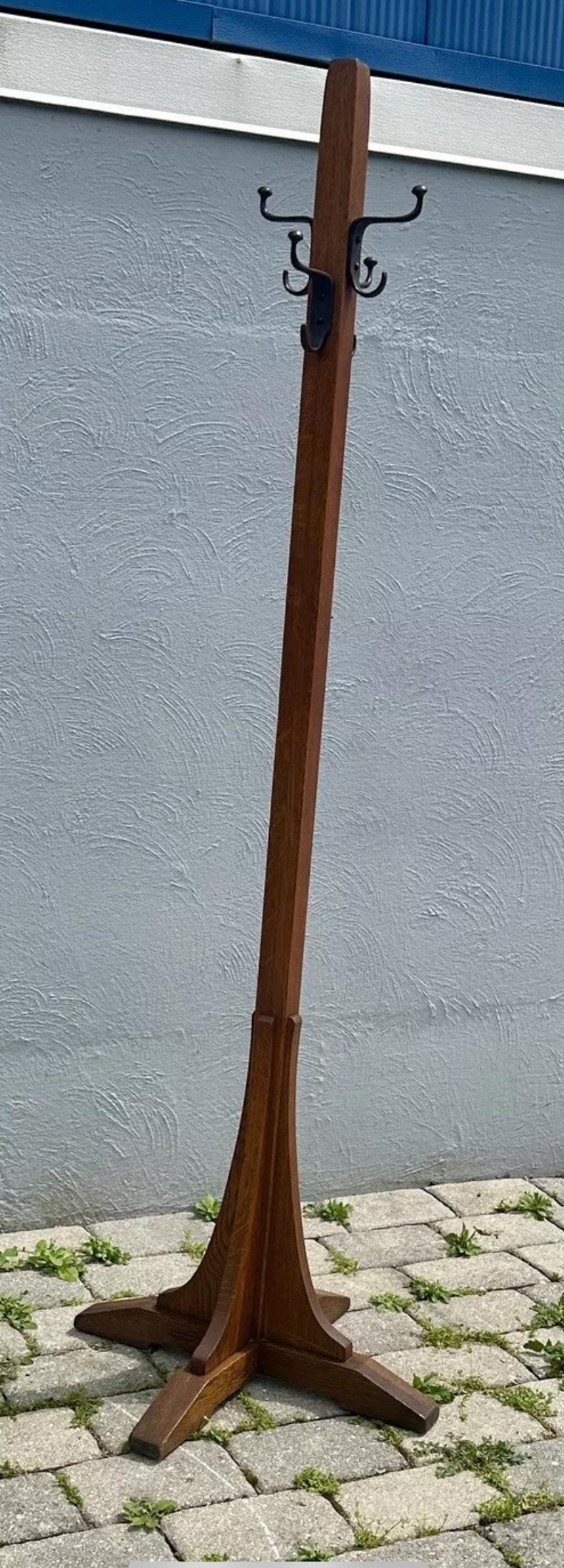 Arts and Crafts Antique SUPERB L&J Stickley Costumer Coat Rack - W7889