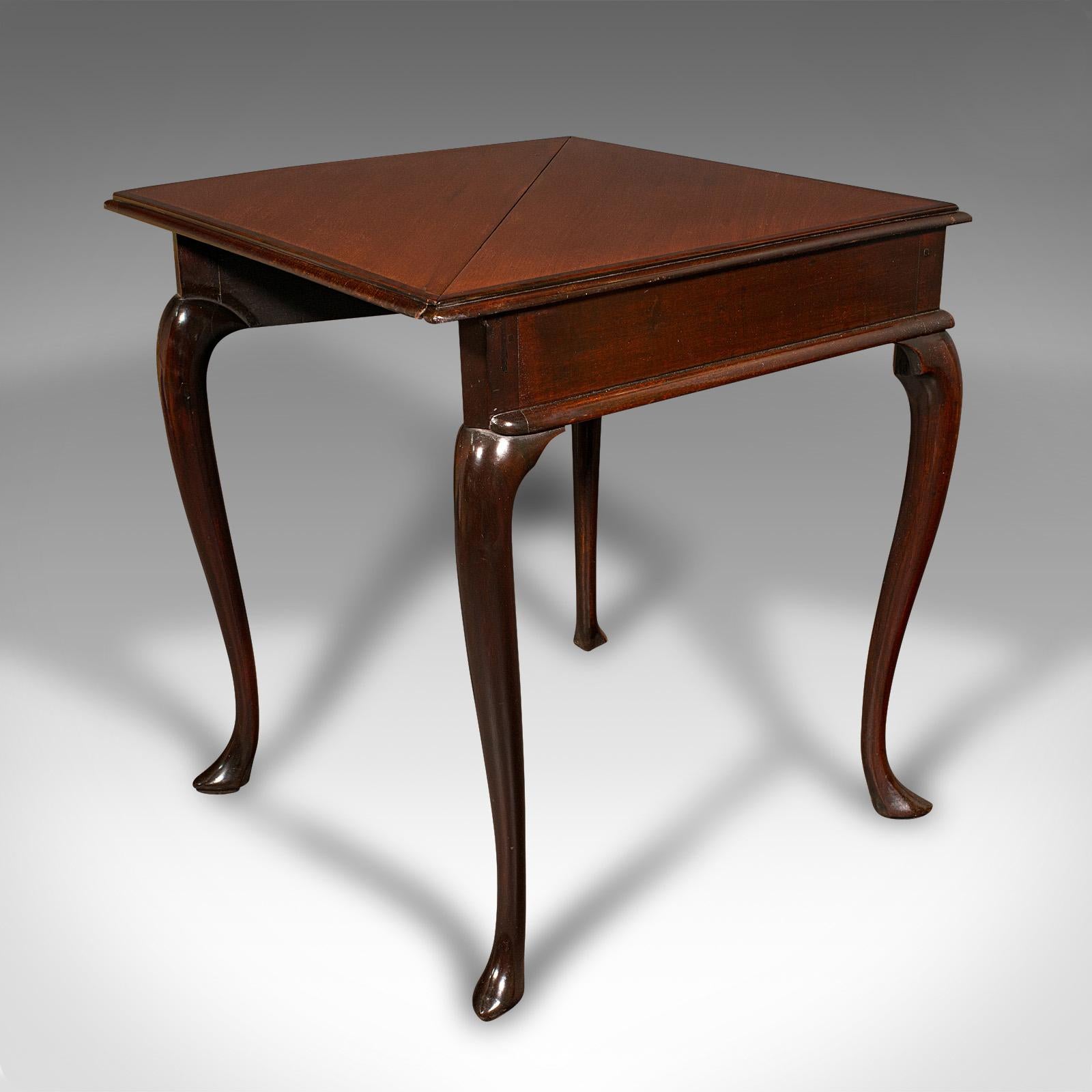 This is a rare and interesting antique supper table. An English, mahogany folding occasional display table, dating to the Georgian period, circa 1770.

Captivating mid Georgian craftsmanship with a delightful appearance
Displays a desirable aged
