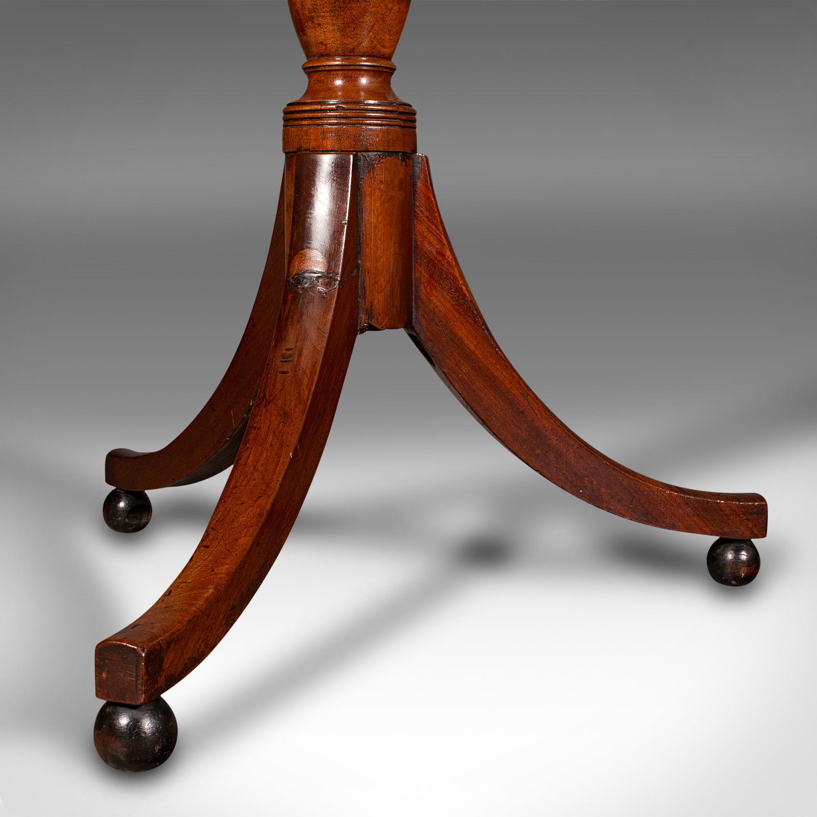 Antique Supper Table, English, Snap Top, Lamp, Occasional, Regency, Circa 1820 For Sale 6