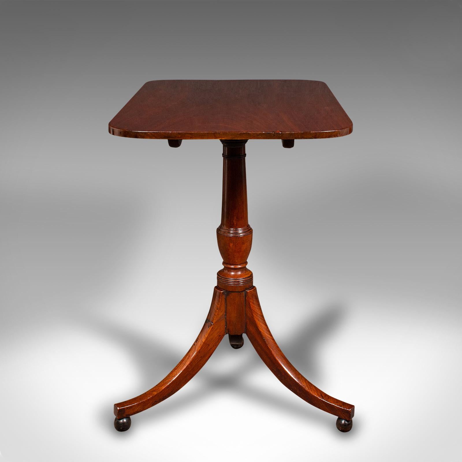 British Antique Supper Table, English, Snap Top, Lamp, Occasional, Regency, Circa 1820 For Sale