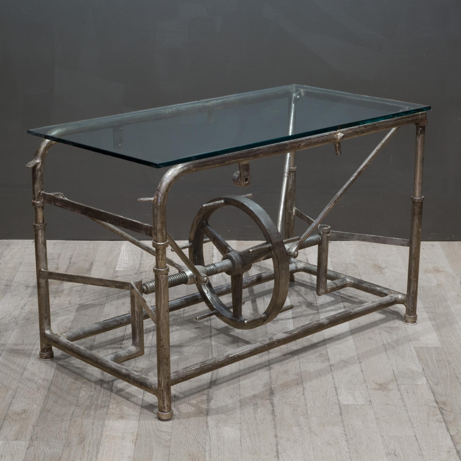 Industrial Antique Surgeon's Operating Table/Side Table c.1920