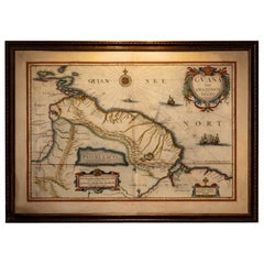 Antique Surinam & Guiana Map Blaeu c.1642 – Amazon, El Dorado