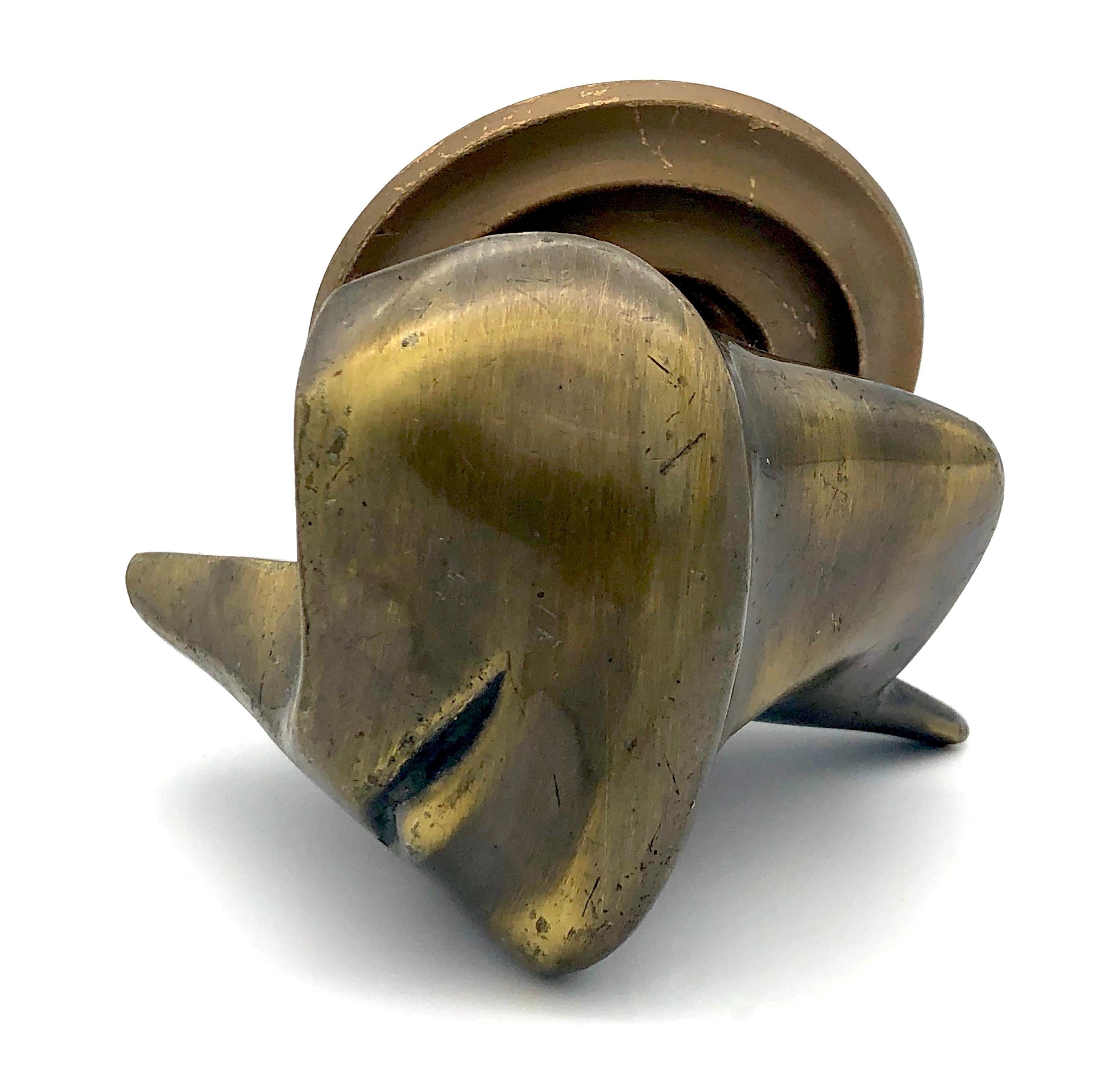 Antike surrealistische Skulptur-Türgriff aus Messing, Belgien (Bronze) im Angebot