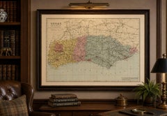 Antique Sussex Map, Brighton "London-by-the-Sea", Edward Weller 1885