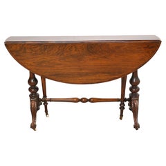 Antique Sutherland Table Drop Leaf Side Tables 1880
