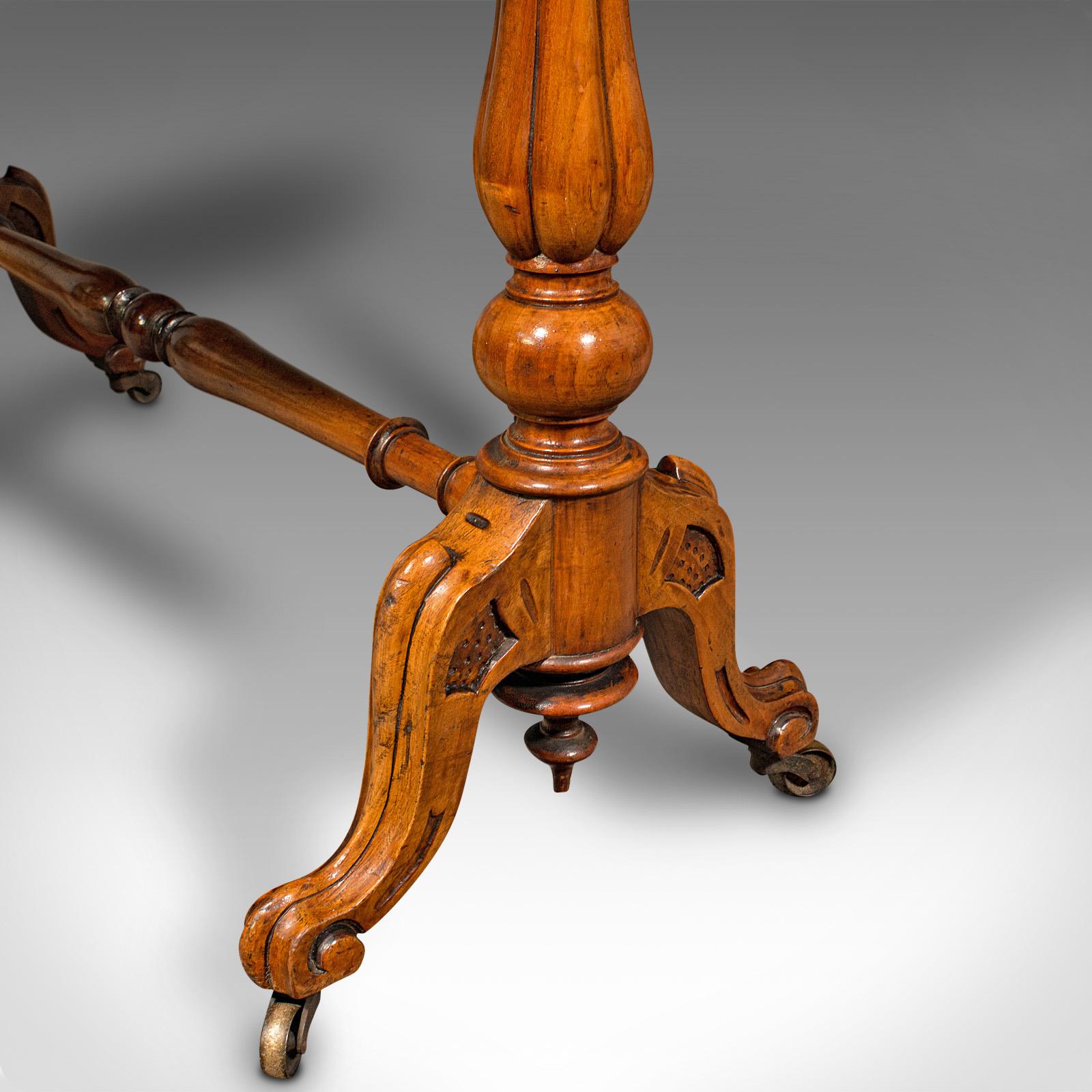 Antiker Sutherland-Tisch, englisch, Wurzelnussholz, oval, beigefügt, viktorianisch im Angebot 4