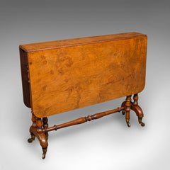 Antique Sutherland Table, English, Walnut, Gate Leg, Occasional, Regency, c 1830
