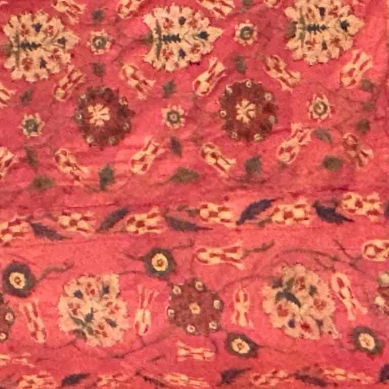 Textile Antique Suzani #1 121″x95″ For Sale