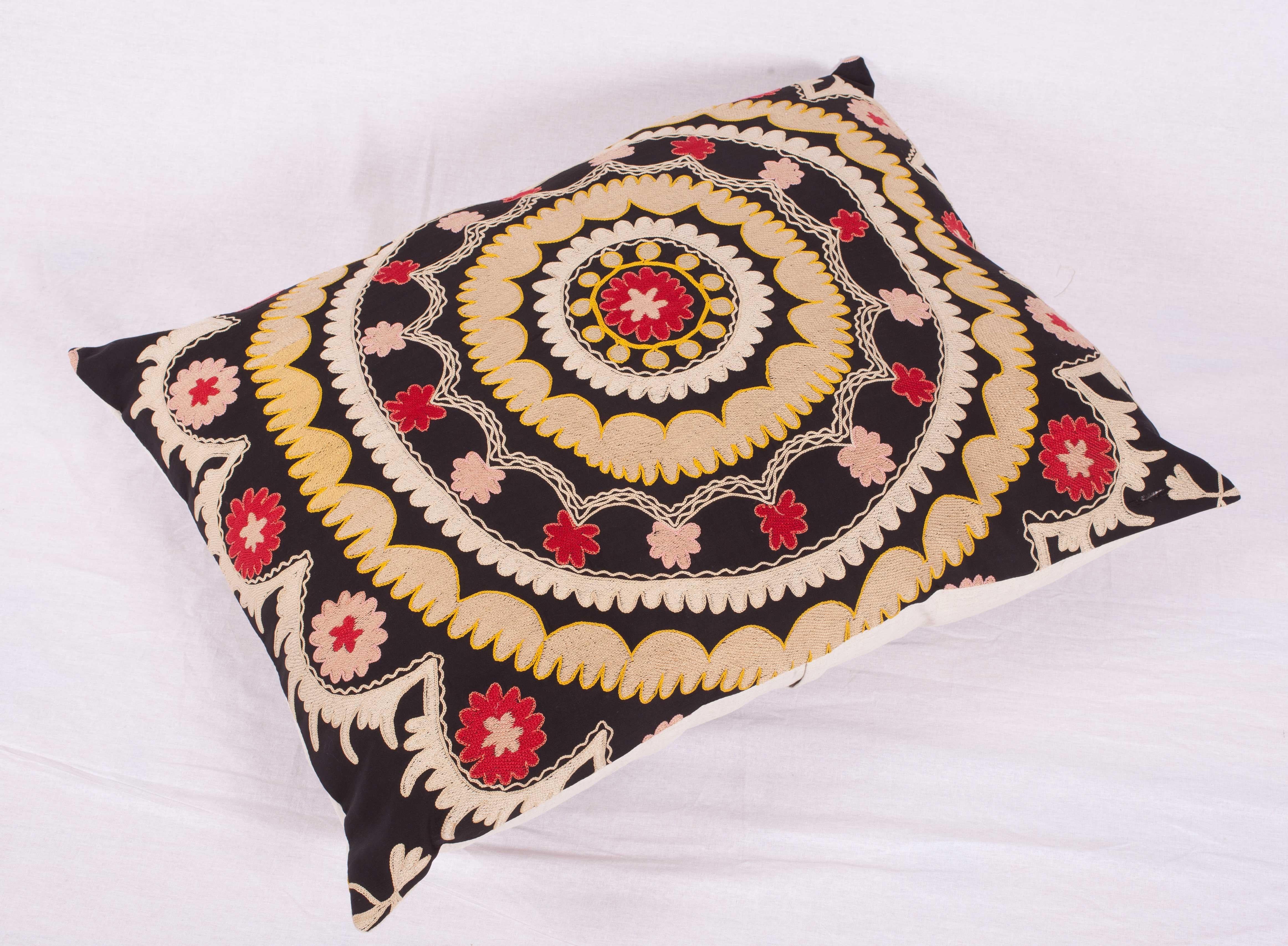 20th Century Antique Suzani Cushion Cover Made from an early 20th century Samarkand Suzani