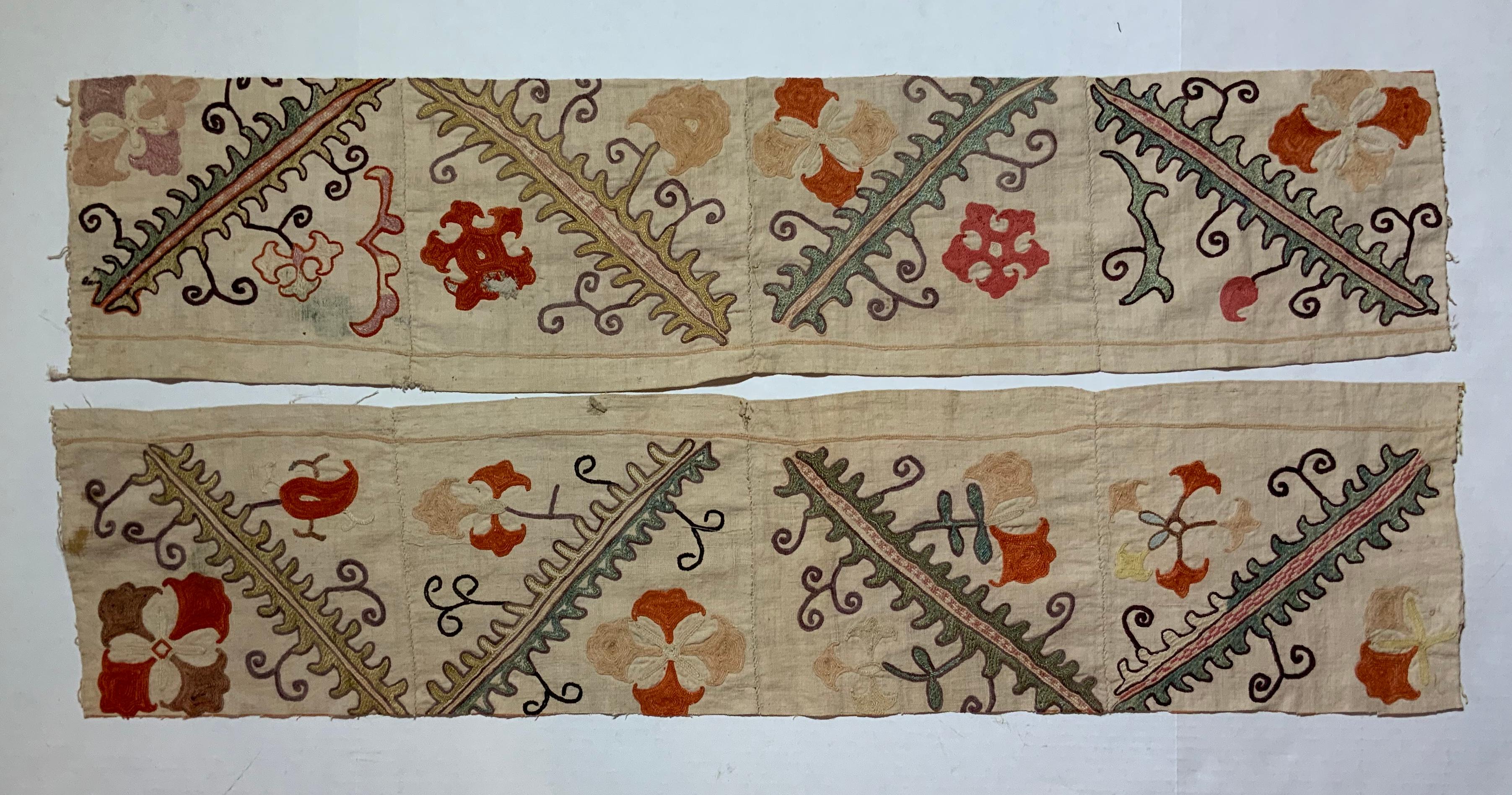 Antique Suzani Fragment Panels 2