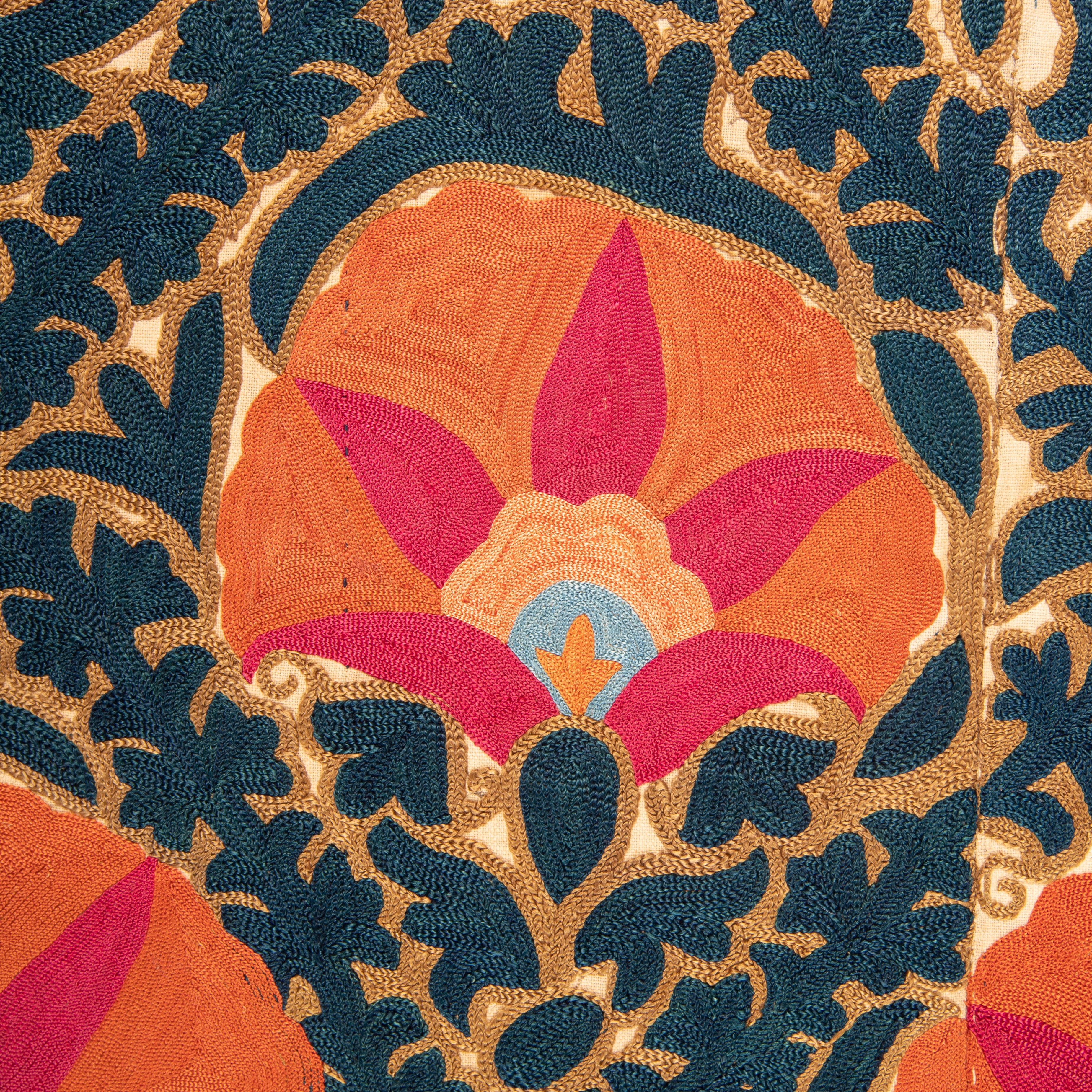 Antique Suzani from Bukhara, Uzbekistan, 19th C 12