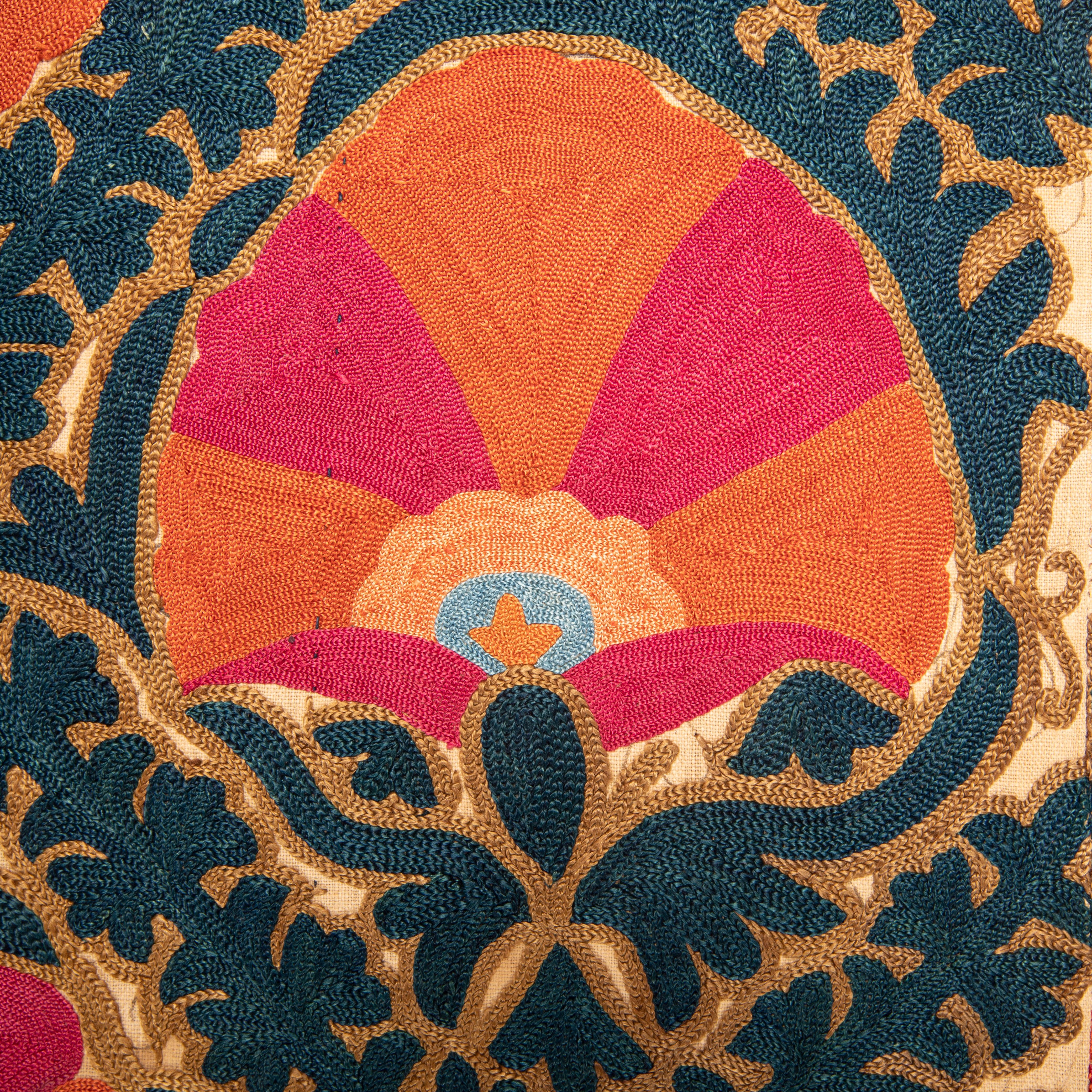 Antique Suzani from Bukhara, Uzbekistan, 19th C 13