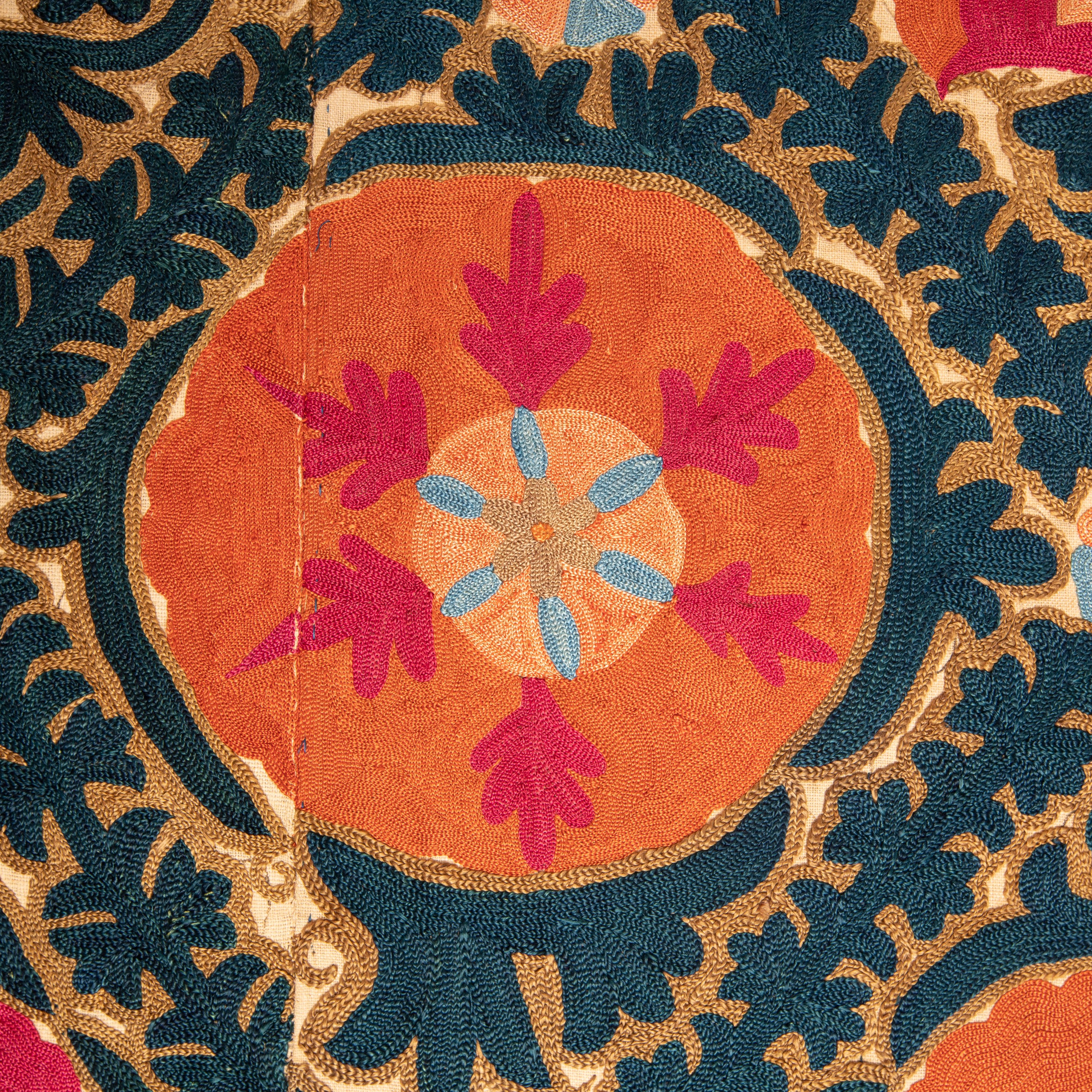 Antique Suzani from Bukhara, Uzbekistan, 19th C 1