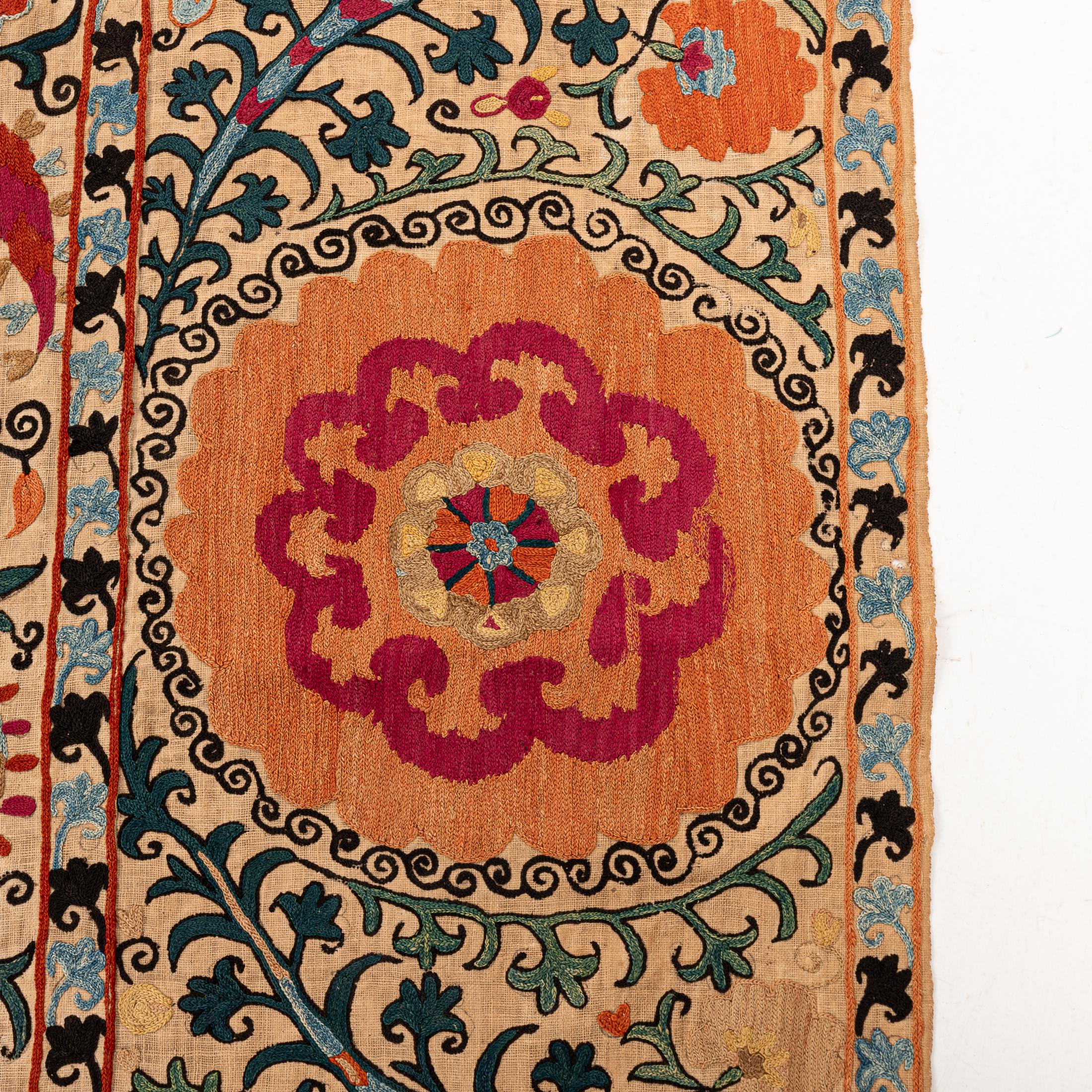 Antique Suzani from Bukhara, Uzbekistan, Mid 19th Century. For Sale 10
