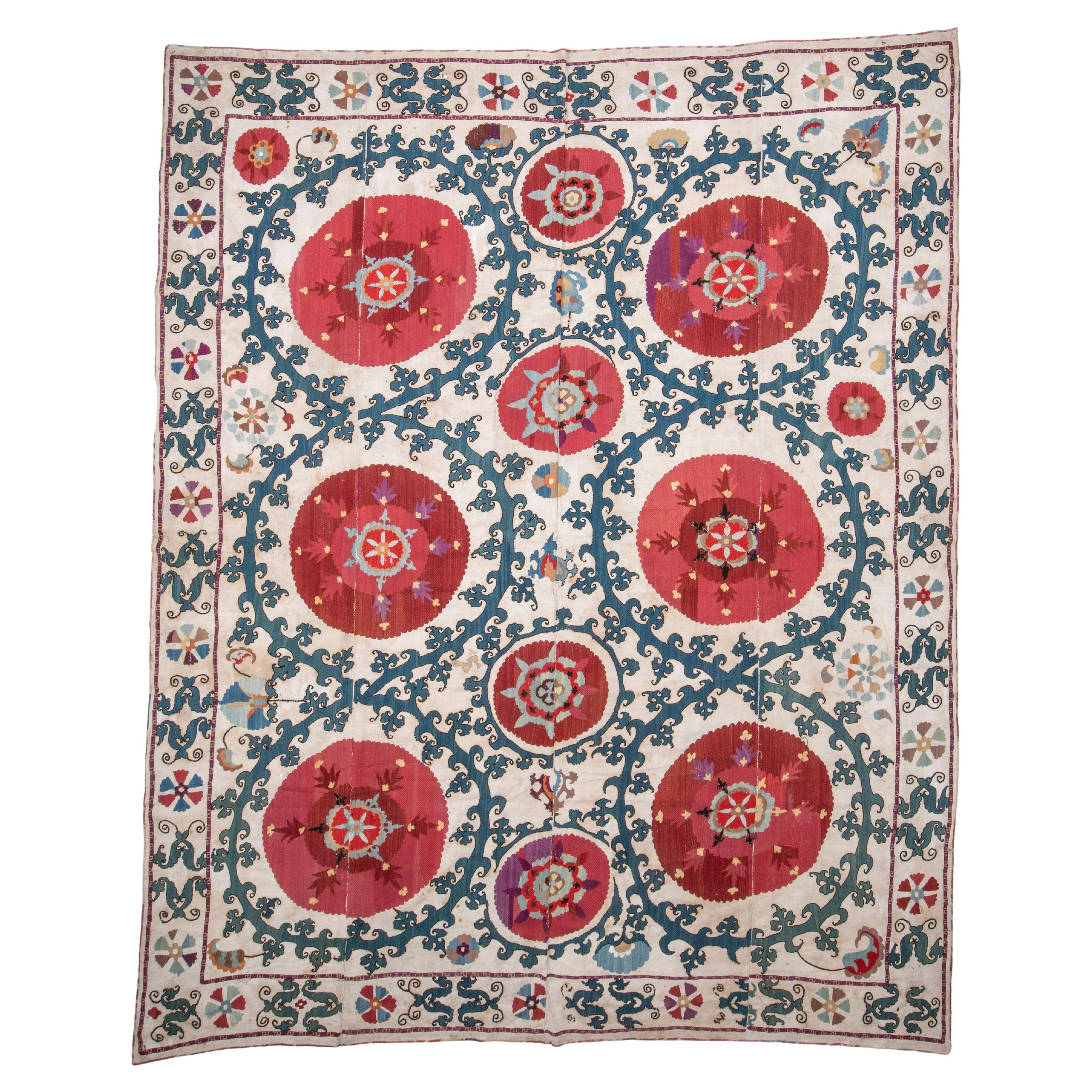 Antique Suzani from Samarkand, Uzbekistan, 1880s