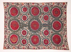 Suzani antiguo de Samarcanda, Uzbekistán, s. XIX