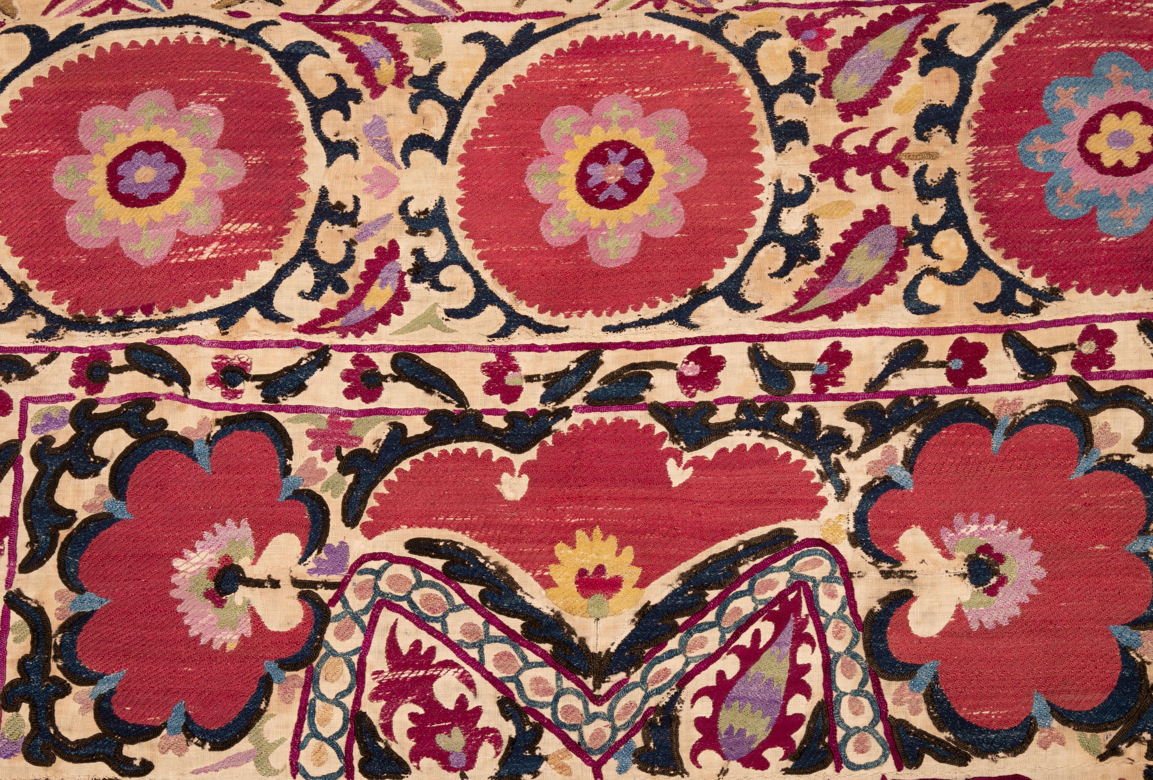 Antique Suzani from Tajikistan, Central Asia, Late 19th Century 1