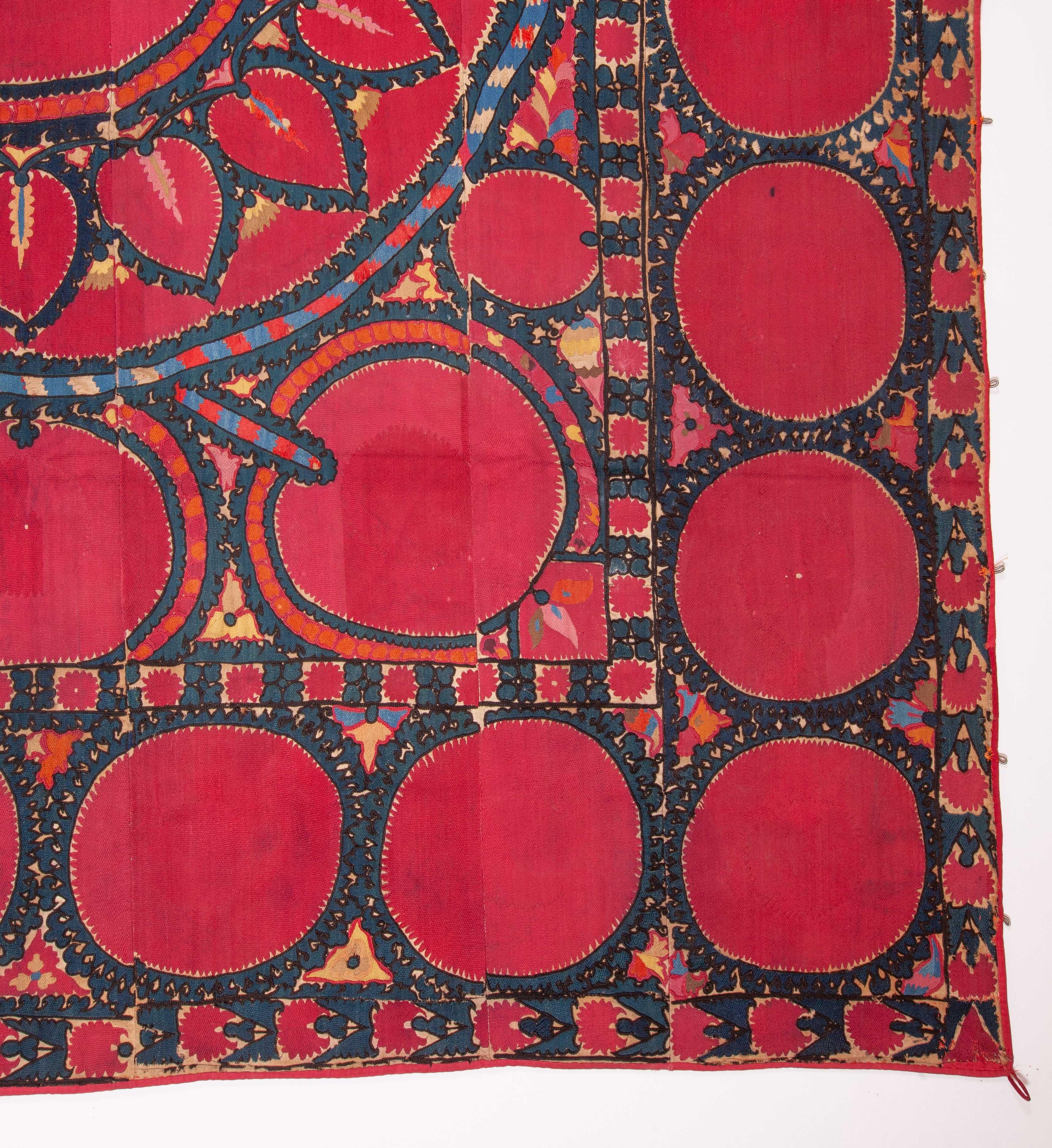 Embroidered Antique Suzani from Tashkent, Uzbekistan, 19th Century